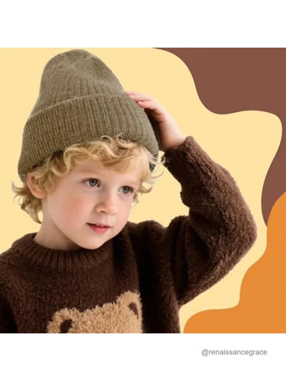 Baby Beanie 3-Pack Toddler Winter Hats Soft Acrylic Knit Boys Girls
